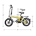TrekPower Folding Electric Bike 250W Lightweight Aluminum Elecctric Bicycle 16″ 36V10A Lithium Battery Ebike with Pedals,Power Assist, 20 Miles Range E-Bike with Dual Disc Brake (Yellow)thumb 3