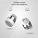 Rowkin Bit Stereo: True Wireless Earbuds w/Charging Case. Bluetooth Headphones, Smallest Cordless Hands-Free in-Ear Mini Earphones Headsets w/Mic & Noise Reduction for Android and iPhone (Silver)
