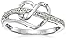 Amazon Collection Sterling Silver Diamond Heart Ring (1/20 cttw, I-J Color, I3 Clarity)
