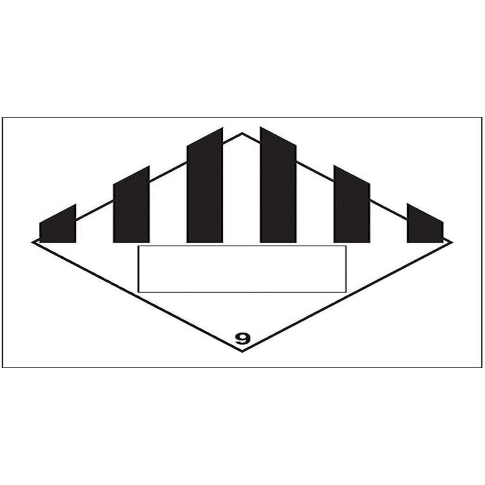 V Safety General Hazard 9 UN Substance Numbering Hazard Label-250x250mm-Magnetic Safety Sign