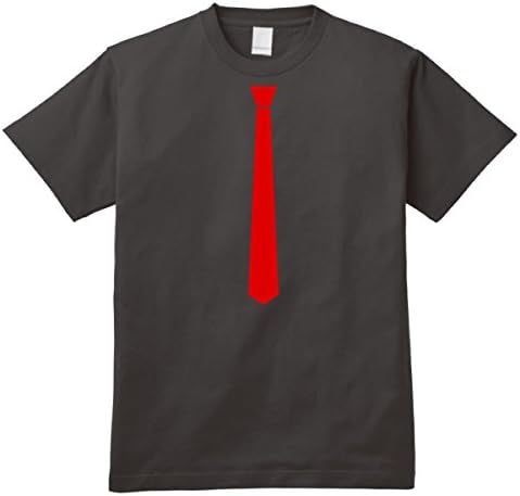 Amazon ネクタイtシャツだまし絵プリント 黒シャツに赤ネクタイ Blk Tシャツ カットソー 通販