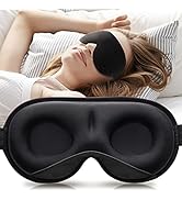 YFONG Sleep Mask, Women Men 2022 3D Micro Weighted Eye Mask Blocking Lights Sleeping Mask, Pressu...