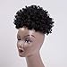 Synthetic Short Afro Kinky Curly Pony Tail High Puff Afro Ponytail Drawstring Ponytail (Black-1b)