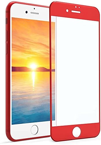 IPhone 6 Plus/Iphone 6s plus Screen Protector Lendgaga IPhone 6/6s plus 3D Curved Edge Coated Tempered Glass Full Cover For IPhone 6 plus / 6S Plus (Red)