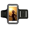MyGadget mobiele telefoon sportarmband – mobiele telefoonhoes joggen voor 6.1″ display – fitness jogging sporthoes voor Apple iPhone 12 Pro, 11 XR, XS X, Galaxy S10 S9 – zwart