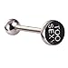Mecoo Reveal Personality Surgical Steel Body Piercing Tongue Rings with Fancy Words (10 PCS MIX)