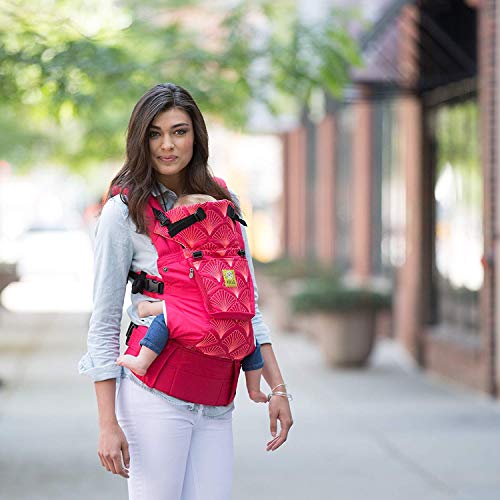 LÍLLÉbaby Complete Embossed Luxe Six-Position 360° Ergonomic Baby and Child Carrier, Coral