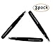 Mayxunbeauty 3 PCS Stainless Steel Slant Tip Tweezer, Eyebrow and Hair Remover (Black)