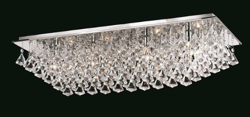 Parma 8 Light Oblong Ceiling Flush G9 Amazon Co Uk Lighting
