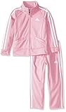 adidas Little Girls' Tricot Zip Jacket and Pant Set, Light Pink Basic, 5