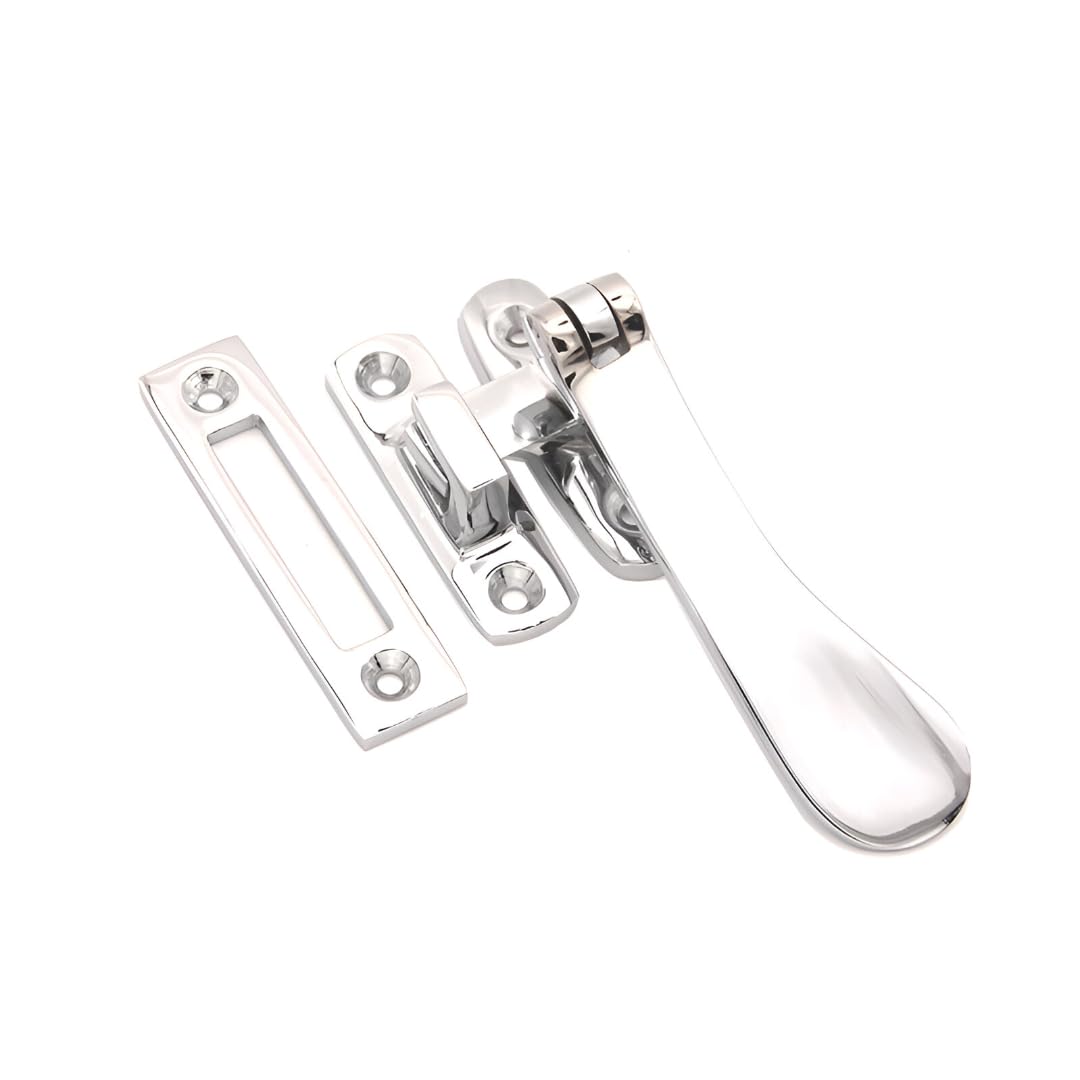 Spoon Casement Window Furniture Handle Hook MORTICE Victorian Fastener 2 Finish (Polished Chrome)