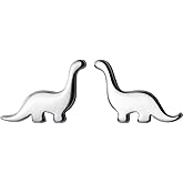 Pargleev Dinosaur Stud Earrings, S925 Sterling Silver Minimalist Animal Design, Cute & Dainty Studs for Women, Hypoallergenic Gift for Sensitive Ears