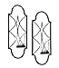 Hosley Set of 2 12 Inch High Iron Tealight Candle Wall Sconces Ideal Gift for Wedding Special Occasion Spa Aromatherapy Hand Made by Artisans O3