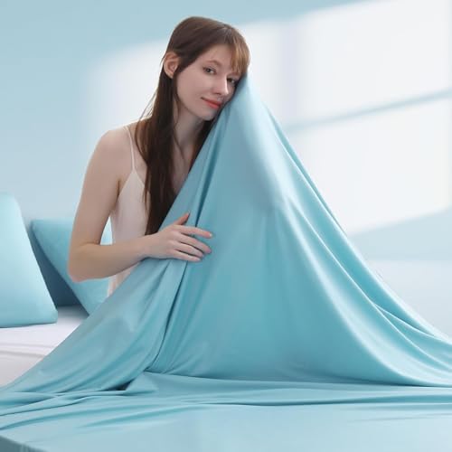 Elegear Cooling Blanket, Arc-Chill 3.0 Summer Blanket Q-Max 0.5 Cooling Sheets for Night Sweats and Hot Sleeper Soft Lightweight Thin Throw for Bed Sofa Chair Travel, Double/King Size, 200x220cm, Blue
