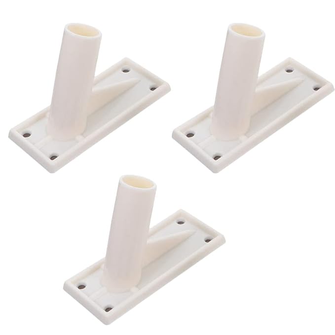 TOPBATHY 3pcs Flag Pole Holder Bracket Wall Mount Flag Holder Self