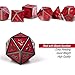 DnDnD Red D&D Game Dice,7 Die Polyhedral Metal Dice with Gift Metal Tin for RPG DND Dungeons and Dragons Dice Collector Board Game Player