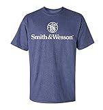 Smith & Wesson Men's Stacked Logo T-Shirt (Denim - L)