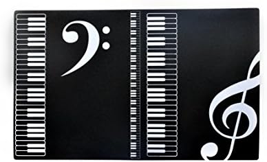 The Music stationery A4 Sheet Music folders PIANO NOTES Folders for Band All Occasion (Black)