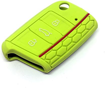 Proz Gear Silicone Key Fob Skin Case Cover for Volkswagen Golf 7 / GTI 7 / Golf R R20 / MK7 MKVII - Lime Green