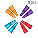 CNYMANY 8 pcs of Wine Stoppers, Reusable Silicone Beverage Bottle Sealer Replacement with Grip Top for Cork to Keep the Wine Fresh - Red, Purple, Orange, Blue