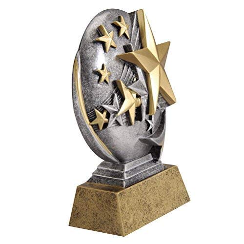 Decade Awards Stars Motion Extreme 3D Resin Trophy - 5 Inch Tall | Star Student Award - Engraved Plate on Request - Thumbnail 4