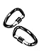 Kimjee 12KN Locking Carabiner 2 Pack D Ring Clips Aluminum Screw Lock Carabiner Clips Heavy Duty Caribeaner for Hammocks, Dog Leash & Harness，Camping Accessories,Hiking,Keychains,Outdoors (Black 2)