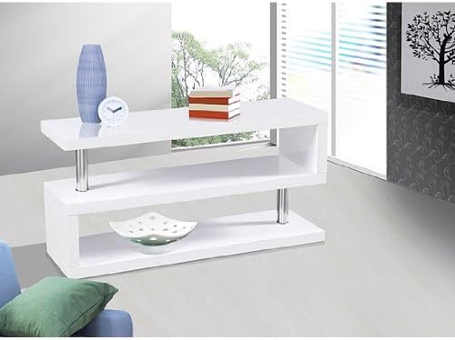 Miami High Gloss TV Stand White