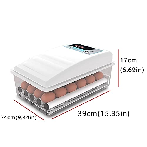 FHISD Brutmaschinen für Bruteier Brutmaschinen für Wachteleier 24 Eier Vollautomatische Geflügelbrütmaschine Digitaler… – Bild 3