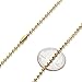 The Bling Factory 3.3mm 14k Yellow Gold Plated Military Ball Chain Necklace, 24 inches