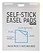 IMPRESA Teacher Supplies Sticky Easel Pads - 25 x 30 in, White, Portable, 5-Pack (150 Sheets) - Strong Adhesive with No Residue