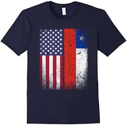 Mens American Chilean Flag T-shirt Chile Pride Heritage Chileno XL Navy