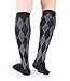 Doc Miller Toeless Compression Socks Women & Men – Open Toe, 20-30mmHg, Knee-High, Lightweight, Calf Support, Shin Splints, Varicose Veins Comfort, 1 Pair, Argyle