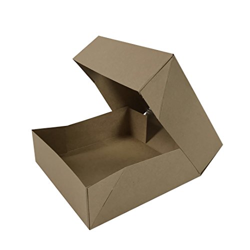 Black Cat Avenue 8" x 8" x 2 1/2" Kraft Window Glued 4 Corner Beers Cake Bakery Box 5 Count - Thumbnail 2
