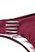 Cupshe Fashion Women's Solid Color Lace Up Padding Bikini Set Beach Bathing Suit, Burgundy (S)