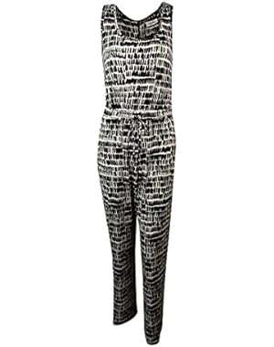 Calvin Klein Women's Mosaic Print Jersey Jumpsuit