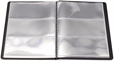 60 Pockets Single Double Soft Leather Notes Album Banknote Paper Money Collection Stamps Book - Office & School Supplies Office Equipment - (Black) - 1 x Money Collection Album