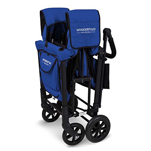 WonderFold MultiFunction Push 2 Passenger Double Folding Stroller