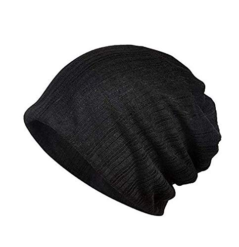 Bluetooth Beanie Hat Headphones, Wireless Earphone Bluetooth 5.0 Connection, Siri Voice Control Built-in HD Stereo Removable Speakers & Microphone, Winter Knit Cap Birthday Gift for Women Men, Black