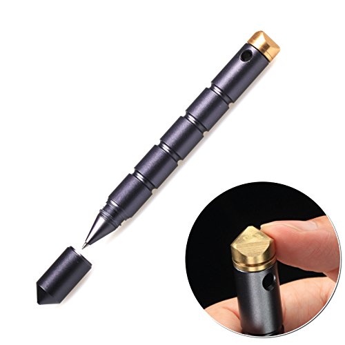 Ztylus Gadget Addix 3 in 1 RATTLE PEN: Black Ink Writing Pen, Fidget Spinner End Cap, Pressure Tip, Ergonomic Grip (Slim Aluminium Silver)