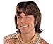 Amscan 70s Heartthrob Wig Halloween Costume Accessory for Adults, Brown, One Size