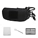 Tactical 1000D Nylon Sunglasses and Eyeglasses Hard Case with Molle System, Portable Outdoor Travel Glasses Holder(Black)
