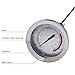 Set of 2 Stainless Steel Oven Monitoring Thermometer & Long Stem Fry Thermometer, DaKuan Dial Oven Thermometer with Hook and Panel Base and 12” Meat Cooking Thermometer
