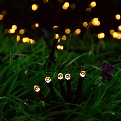 Solar String Lights Outdoor,Cshare 200 LED 8 Modes 72 FT Powered Fairy Lights Waterproof for Festival Garden Yard Pathway Christmas Tree Home Wedding Party Decorations (Warm White)
