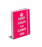 Graphique - Keep Calm and Carry On Spiral Bound Journal, Red