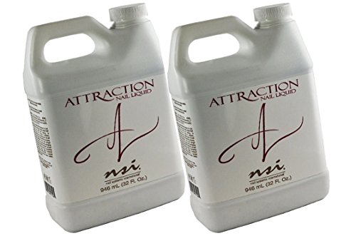 nsi Attraction Acrylic Nail Liquid Nail system international the most highly-advanced monomer on the market today offering quicker.- Size 32 fl oz / 946 ml (Pack of 2)