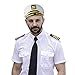 Ibeauti Unisex Adjustable Captain Costume Admiral Hat Cosplay White Sailor Cap