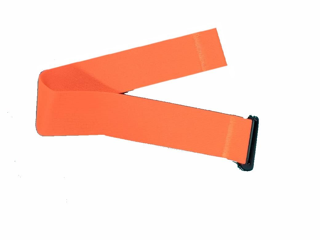 Fitness Prince© Premium Adjustable Elastic Replacement Strap for ANT+ & Bluetooth Chest Strap Compatible with Garmin, Wahoo, Polar H9, H10 etc. and More (Extension Extension Orange)