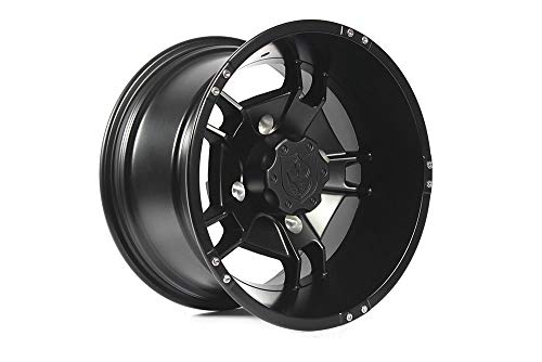 Pro Armor CA1408RYBL 14" Ryder UTV Wheel Rim, Rear 14x8 Matte Black, 4x137 Lug Pattern, for Can-Am Maverick Max X3