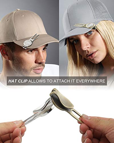 prowithlin Golf Divot Tool w/Golf Ball Marker, Exquisite Golf Gift for Dad | Divot Repair Tool(Bronze II) - Thumbnail 2