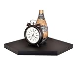 WELLAND Big Size Phoenix Corner Wall Mount Shelf for DVD Players/Cable Boxes/Games Consoles/TV Accessories, Black